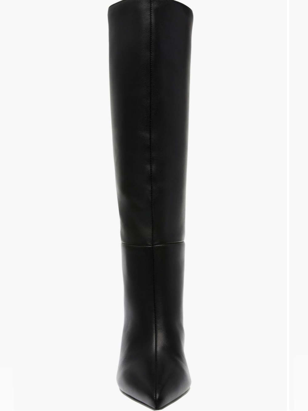 Steve Madden Black Knee-High Leather Heeled Boots - Picture 4 of 5